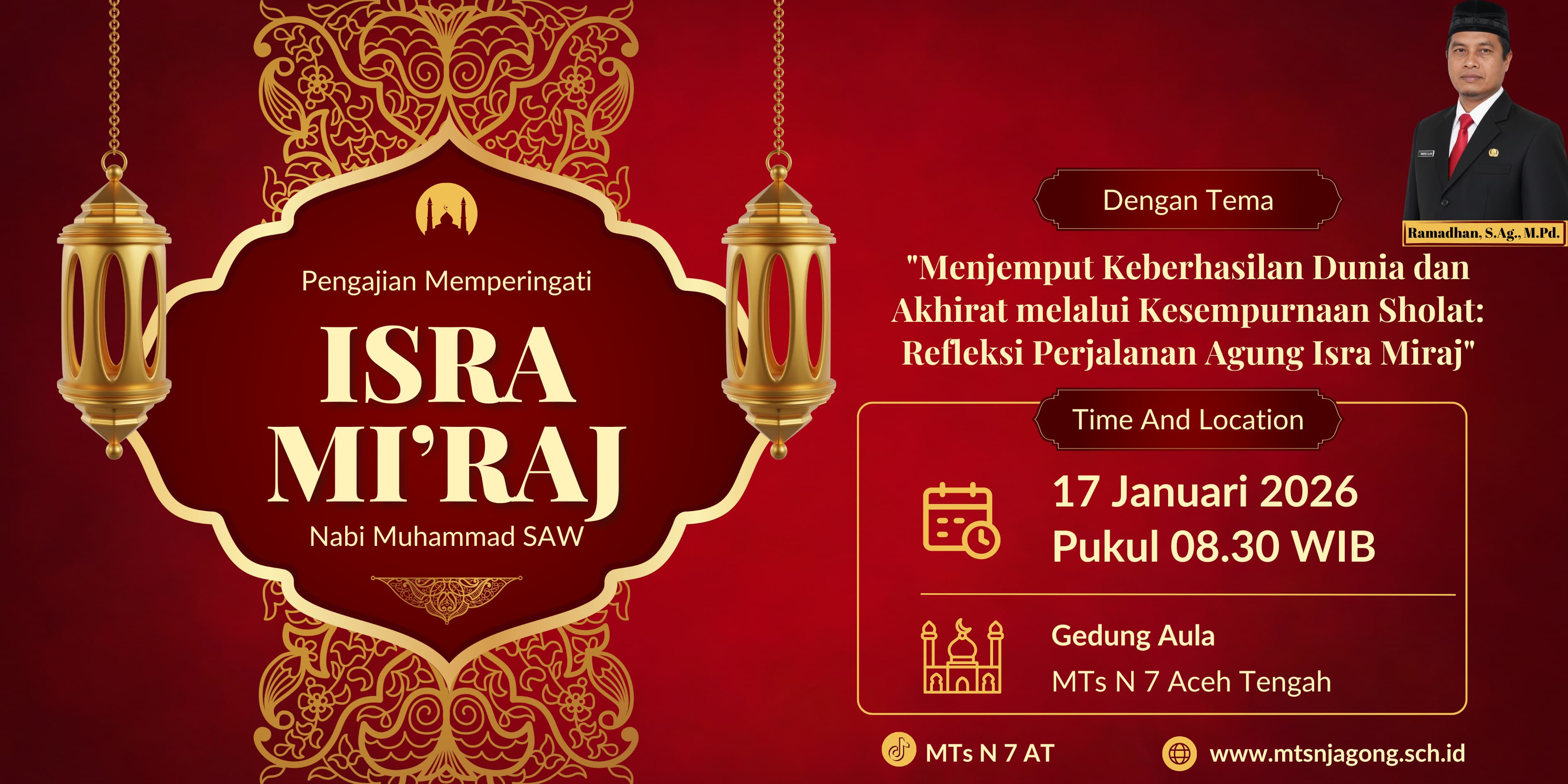 Sempurnakan Salat untuk Sukses Dunia-Akhirat, MTsN 7 Aceh Tengah Gelar Peringatan Isra Miraj Khidmat